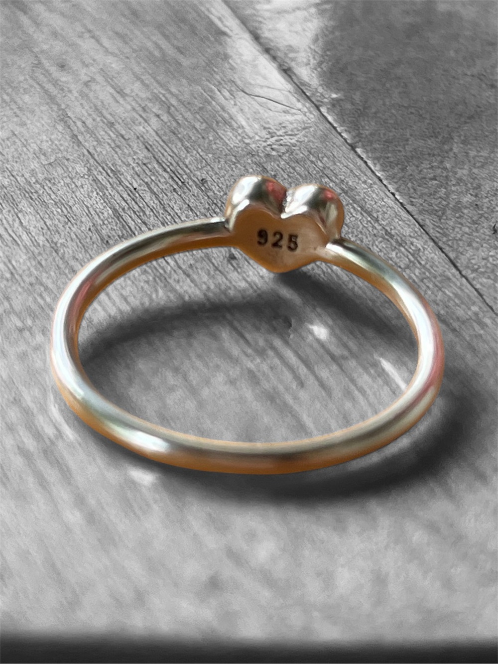 Sterling Silver Heart oxidized ring - Picture 3 of 9